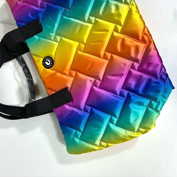 Kurt Geiger London Ombre Rainbow Quilted Shopper Bag Open Miscellaneous NWT - Picture 10 of 16